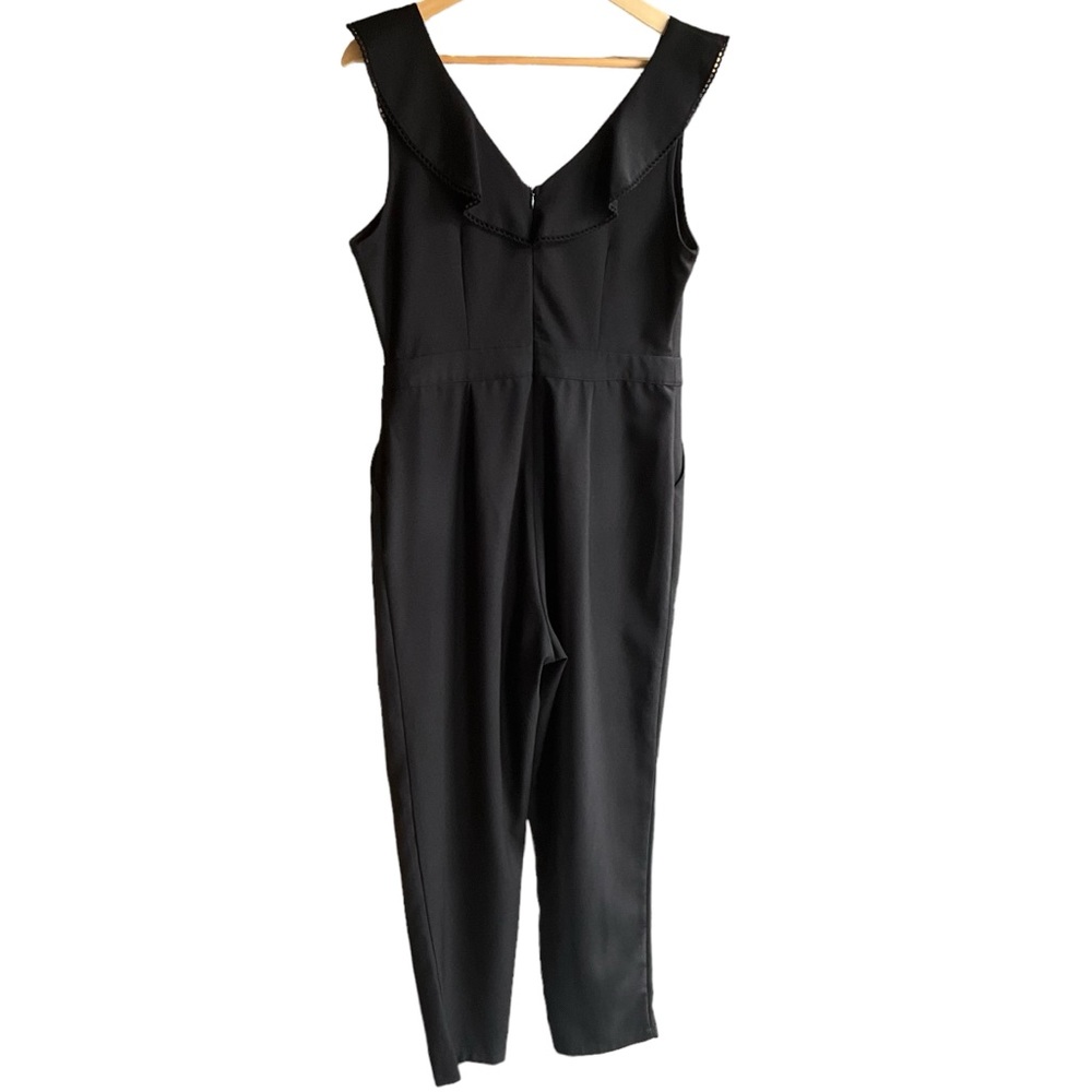 Cupcakes and Cashmere Black Lima Jumpsuit Ruffles Pockets Modern Minimal… - Picture 6 of 16